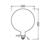 OSRAM LED Vintage 1906 Big Globe E27 7,3W 2700K mate atenuable EC:EPREL:1854789