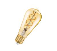 OSRAM VINTAGE 1906 Lámpara LED de filamento dorado hecha de vidrio en forma de Edison, enchufe E27, 300 lúmenes, reemplazo de 28w, blanco muy cálido casi como la luz de las velas (2000k), Dimmable