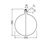 OSRAM LED Vintage Big Globe E27 4,8W 818 Filamento humo atenuable