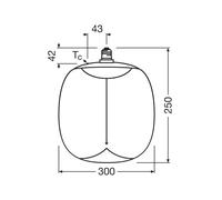 OSRAM LED Vintage Big Oval E27 12W 818 Filamento ámbar atenuable