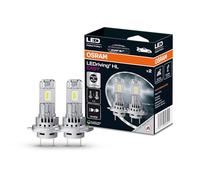 OSRAM LEDriving HL EASY ≜ H7/H18, lámpara LED de luz de carretera y de cruce, blanco frío 6500K, no necesita accesorios, solo para uso todoterreno, sin ECE, 2 lámparas