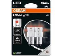 OSRAM LEDriving SL, P21/5W, Rojo, Doble Blíster (2 lámparas), LED Retrofit, solo uso todoterreno