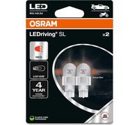 OSRAM LEDriving SL, W16W Rojo, Rojo, Doble Blíster (2 lámparas), LED Retrofit, solo uso todoterreno