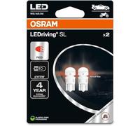 OSRAM LEDriving SL, W5W, Rojo, Doble Blíster (2 lámparas), LED Retrofit, solo uso todoterreno