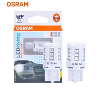 OSRAM-luces LED de freno para coche, luz de señal estándar T20 W21W 7440 12V 3W, Color rojo, ahorro de energía 80%, 7705R, par