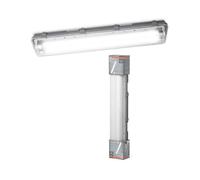 OSRAM Luminaria LED estanca Submarine, 2x7W, blanco neutro 4000K, 1300lm, IP65, resistente al polvo y a las salpicaduras, para sótanos y garajes