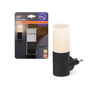 OSRAM Lunetta Backlight Flare Black, luz móvil, 0,20 W, 3 lm, blanco cálido, luz nocturna con detector de movimiento, sensor día/noche, para uso en interiores