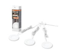 OSRAM Luz bajo armario magnética 75mm, 8.5W, blanco cálido, foco LED blanco de aluminio, protección IP20, para cocina