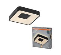 OSRAM Luz de techo LED ORBIS Piana 290mm, 16W, 3000K blanco cálido, Click-DIM, Negra, Metal, IP20