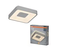 OSRAM Luz de techo LED ORBIS Piana 290mm, 16W, 3000K blanco cálido, Click-DIM, Plateada, Metal, IP20