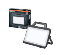 OSRAM Luz de trabajo LED VAL BAT PANEL, gris oscuro/negro, 30W, 2400lm, temperatura de color blanco frío, con batería, pequeña, portátil, con soporte, tamaño de bolsillo, IP54, 6500 K.
