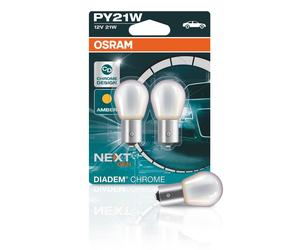 Osram Metallsockelbirne Diadem Cromo Próximo Gen. F. Intermitente 12V PY21W 21W