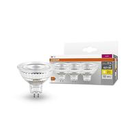OSRAM MR16 - Lámparas reflectoras LED con zócalo de renovación, reemplazo de 50 vatios, Gu53, reflector MR16, 2700 Kelvin, vidrio transparente, paquete de 30-er