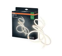 OSRAM Neon Flex tiras LED decorativas para exterior blanco cálido 3m de silicona, protección IP44, iluminación directa e indirecta para jardín y balcón