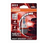Osram Night Breaker Laser Bombilla Halógena H1 H4 H7 H11 Todo Tipo 1 Unidad