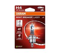 OSRAM NIGHT BREAKER LASER H4, +150% más brillo, lámpara de faro halógena, 64193NL-1BL, 12V, blister (1 lámpara)