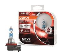 OSRAM NIGHT BREAKER LASER H8, +150% más de luz, lámpara halógena para faros, 64212NL-HCB, coche de 12 V, caja dúo (2 lámparas)