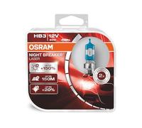 OSRAM NIGHT BREAKER LASER HB3, +150% más de luz, lámpara halógena para faros, 9005NL-HCB, coche de 12 V, caja dúo (2 lámparas)