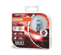 OSRAM NIGHT BREAKER LASER HB4, +150% más de luz, lámpara halógena para faros, 9006NL-HCB, coche de 12 V, caja dúo (2 lámparas)