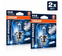 OSRAM Night Breaker Plus Bombilla H4 12V 60/55W Halógena Faro 2 Unid