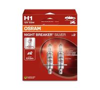OSRAM NIGHT BREAKER SILVER, H1, lámparas halógenas para faros, caja plegable colgante (2 lámparas)