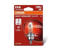 OSRAM NIGHT BREAKER SILVER, H4, lámpara de faro halógena, Blíster individual (1 lámpara)