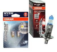 OSRAM NIGHT BREAKER UNLIMITED H1 110% Diadema Cromado WY5W Bombilla Lámpara