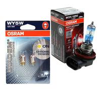 OSRAM NIGHT BREAKER UNLIMITED H11 110% Diadema Cromo WY5W Bombilla Lámpara