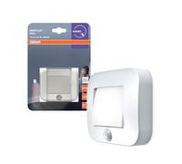 OSRAM NIGHTLUX Hall Luz Nocturna Blanca, Detector de Movimiento, IP54, Funciona con Pilas, Blanco frío 4000 K, Ideal para pasillos, entradas, Montaje Flexible