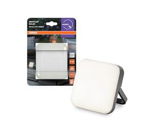 OSRAM Nightlux Solar Light Gray, luz LED solar para exteriores, 2,00 W, 100 lm, blanco frío, función de banco de energía, puerto de carga USB-C, para exteriores, IP54