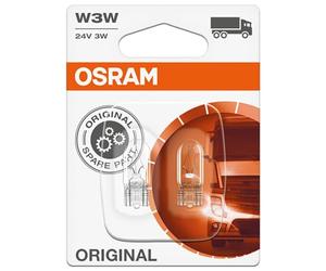 OSRAM O2841-02B Lámpara W2,1x9,5d W3W 24V 3W, 2 Unidades