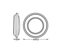 OSRAM OR ERLIN, negro, Ø 49 cm, metal