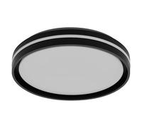 OSRAM Orbis Noemi luz de techo LED 390mm, Negro, 3000K blanco cálido, regulable en 3 pasos, Click-DIM, IP20