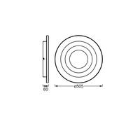 OSRAM Plafón ORBIS SPIRAL LOOP CL 505mm, blanco, 42W, 4000lm, color de luz blanco cálido, distribución efectiva de luz directa e indirecta, larga vida, redondo, IP20, 3000K.