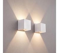 OSRAM ORBIS Wall Square plafón blanco, paquete de 2, 3000 K, blanco cálido | Orbis Wall Square, Outdoor Lighting (Special), Blanco, 50000 h, Paquete de 2