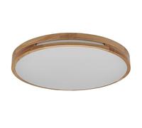 OSRAM ORBIS Woodburry LED wall/ceiling light with wood decor, 36 W, 1,500 lm, 3,000 K, 500-mm diameter, 830 friendly warm white, IP20 protection, mounting screws and dowels included