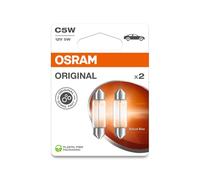 OSRAM ORIGINAL LINE 12V, C5W, Festoon, Lámpara de señalización, Doble Blíster, (2 lámparas)