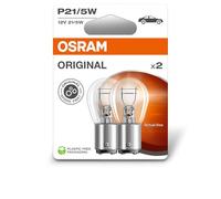 OSRAM ORIGINAL LINE 12V, P21/5W, Lámpara de señalización, Base Metálica, Doble Blíster, (2 lámparas)