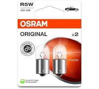 OSRAM ORIGINAL LINE 12V, R5W, Lámpara de señalización, Base Metálica, Doble Blíster (2 lámparas)