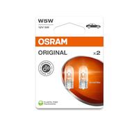 OSRAM ORIGINAL - BASE CUÑA - W5W Bombilla extra - PAQUETE DE 2