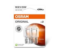 OSRAM ORIGINAL LINE, W21/5W, lámparas de señalización con base en forma de cuña de vidrio, doble blister (2 lámparas)