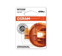 OSRAM ORIGINAL WY5W - Bombillas auxiliares 2,1x9,5 D, 5W, Color Naranja para cristales tranparentes