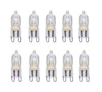 Osram Paquete de 10 bombillas de base de pin de 20 W G9 HALOPIN 66720 230 V regulables, luz blanca cálida, 235 lúmenes, lámpara halógena