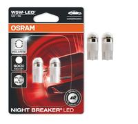 Osram Philips LED W5W 2x 6000K 1W 12V Glassockel Night Breaker Ultinon Pro6000