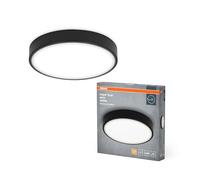 OSRAM Plafón LED ORBIS Slim Moia 280mm, negro, 20W, 2200lm, luz blanca cálida, distribución homogénea de la luz, larga vida útil, no reemplazable, IP20, 3000K.