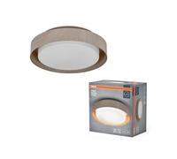 OSRAM Plafón ORBIS MADRID 290mm, color madera, casquillo E27, puede equiparse con lámpara smart, alta calidad, diseño moderno, carcasa metálica, apto para interior, redondo, IP20