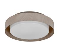 OSRAM Plafón ORBIS MADRID 290mm, color madera, casquillo E27, puede equiparse con lámpara smart, diseño moderno, carcasa metálica, apto para interior, redondo, IP20