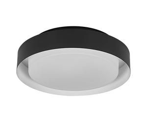 OSRAM Plafón ORBIS MADRID 290mm, negro, casquillo E27, puede equiparse con lámpara smart, diseño moderno, carcasa metálica, apto para interior, redondo, IP20