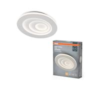OSRAM Plafón ORBIS SPIRAL OVAL 360mm, blanco, 27W, 2400lm, color de luz blanco cálido, distribución eficaz de la luz indirecta, larga duración, módulo LED, ovalado, IP20, 3000K.