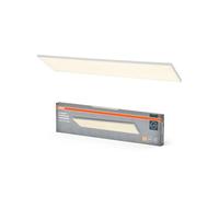 OSRAM Planon Frameless, panel luminoso sin marco en blanco con tecnología LED avanzada, 40 W, forma rectangular (1200x300mm), color de luz blanco cálido a 3000K, carcasa de aluminio